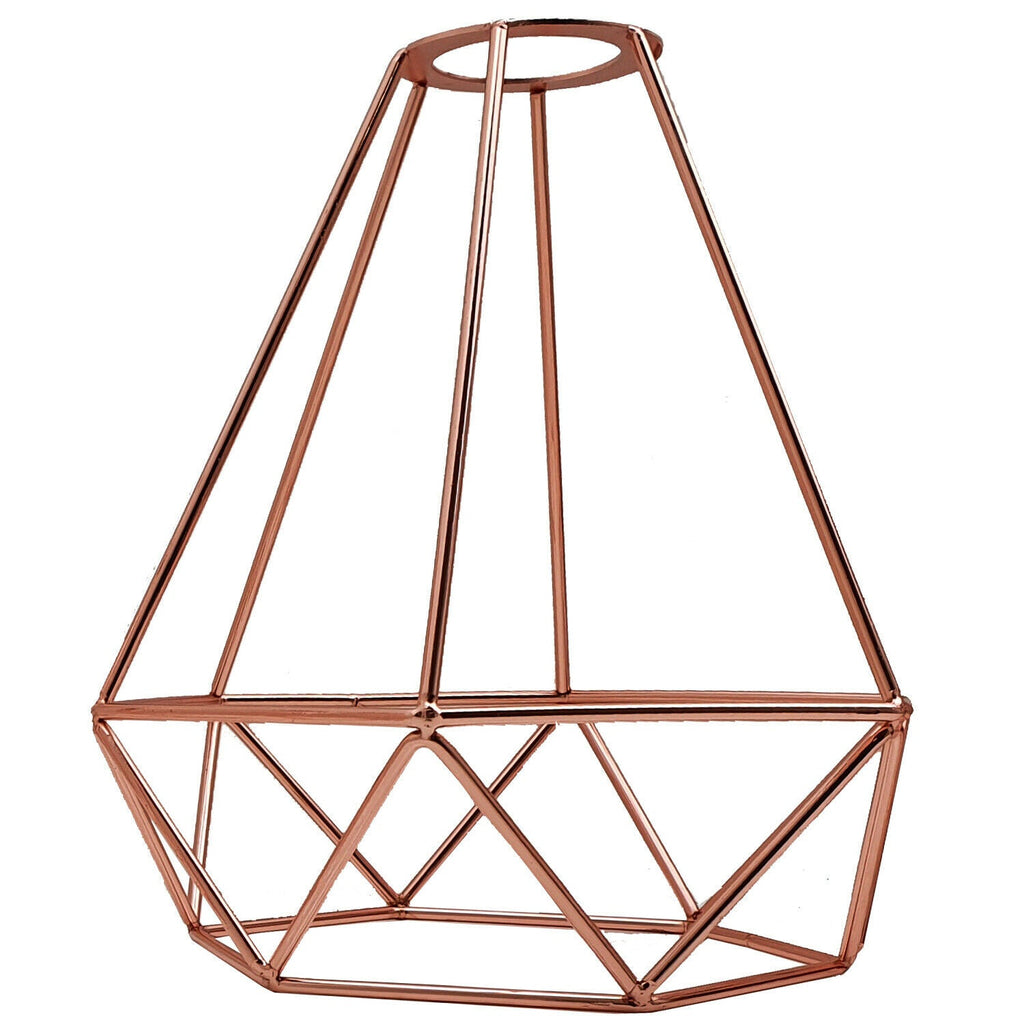Metal Easy fit Black wire cage Rose Gold Easy Fit Lamp Shade~1538-0