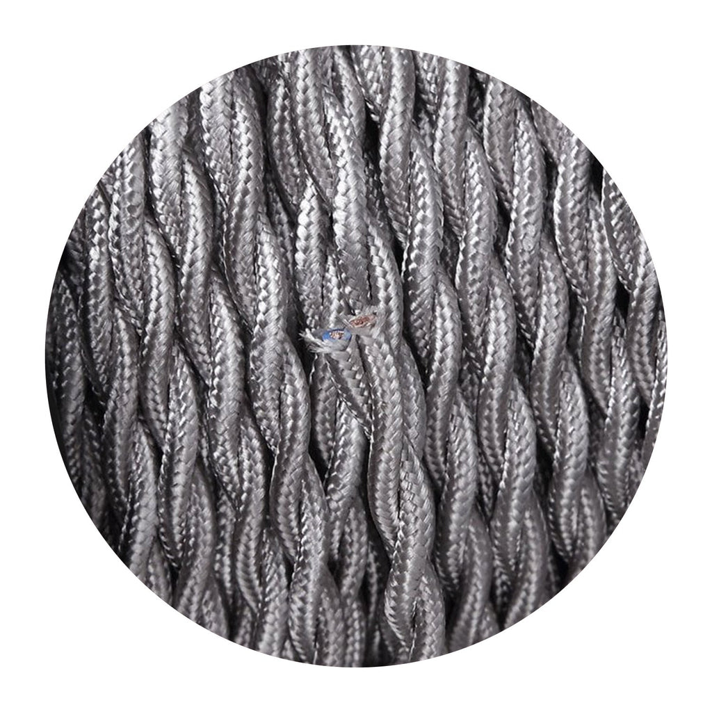0.75mm 3 Core Twisted Electric Wire Fabric Grey~2097-0