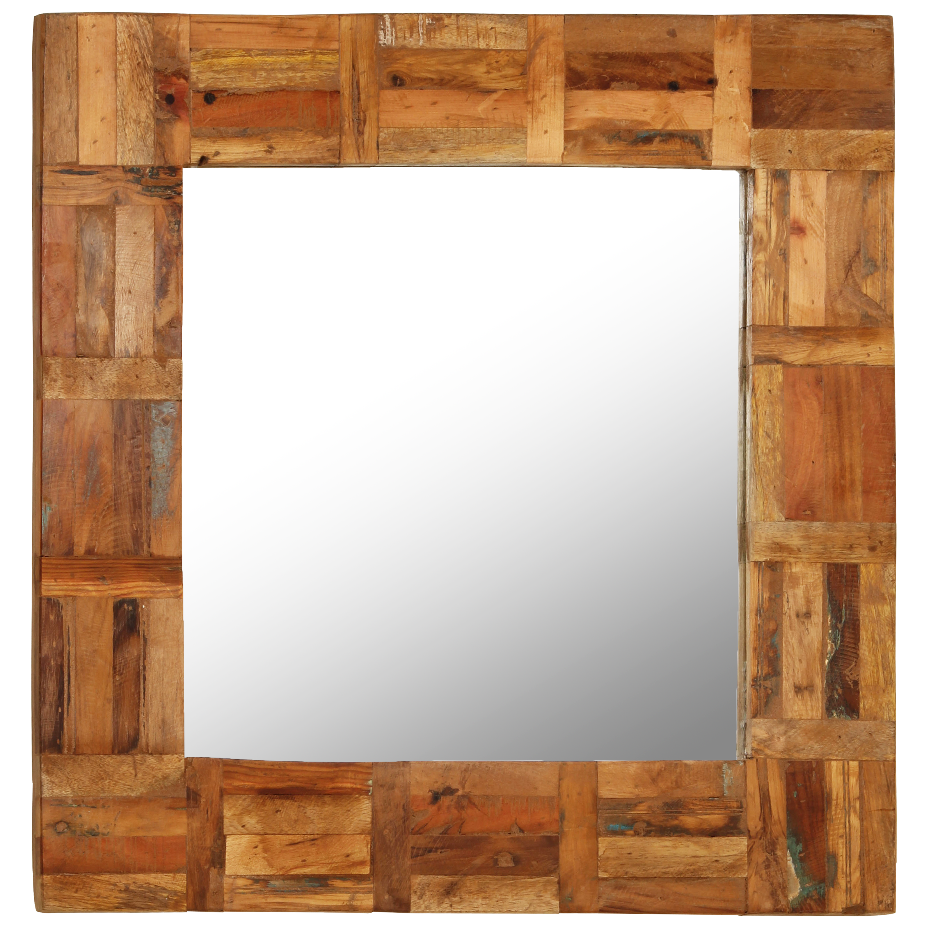 vidaXL Decorative Mirror Wall Mirror Bathroom Mirror Solid Reclaimed Wood-6