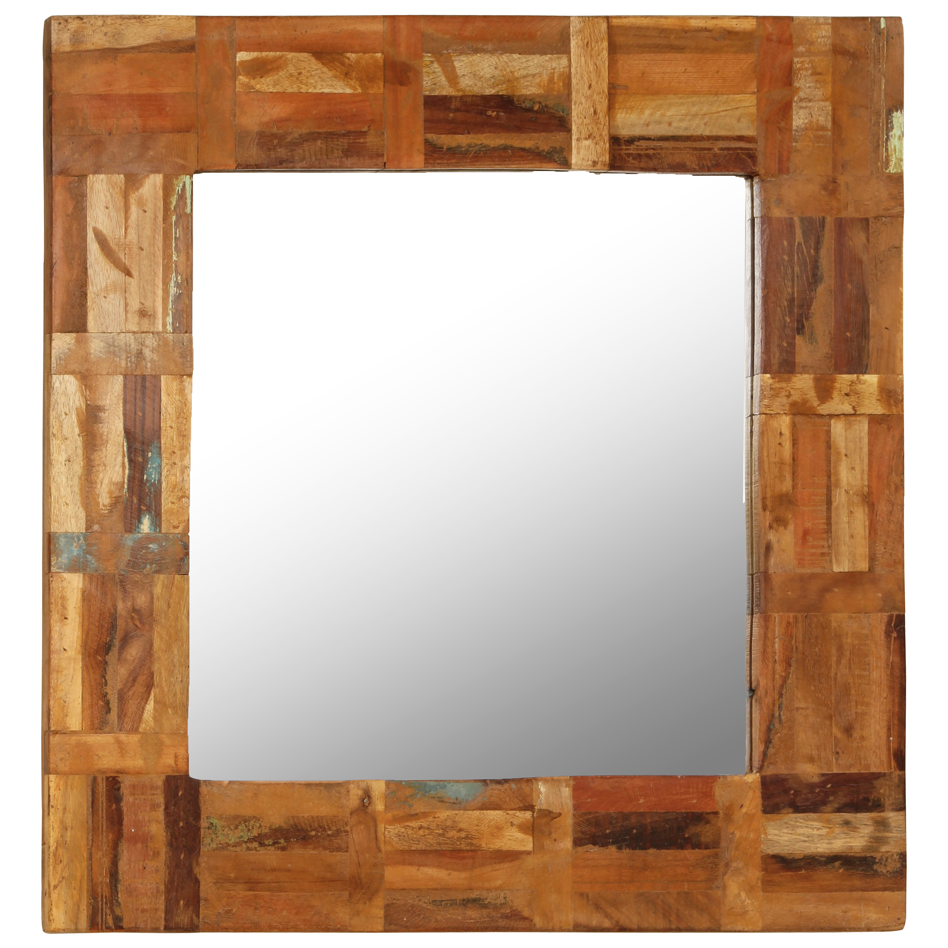 vidaXL Decorative Mirror Wall Mirror Bathroom Mirror Solid Reclaimed Wood-12