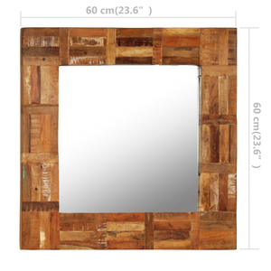vidaXL Decorative Mirror Wall Mirror Bathroom Mirror Solid Reclaimed Wood-18