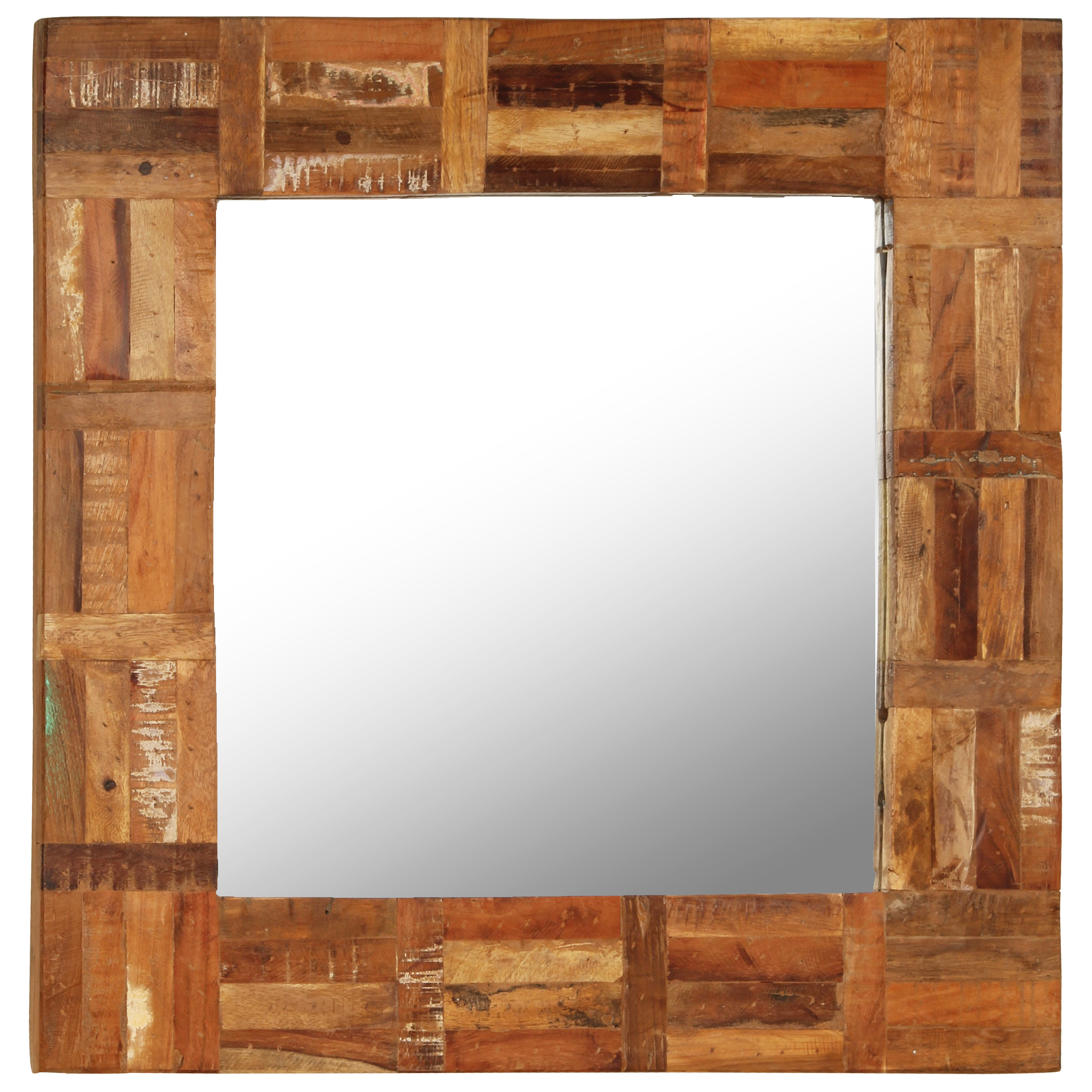 vidaXL Decorative Mirror Wall Mirror Bathroom Mirror Solid Reclaimed Wood-14