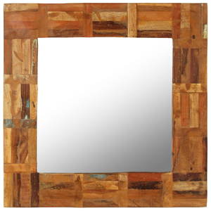 vidaXL Decorative Mirror Wall Mirror Bathroom Mirror Solid Reclaimed Wood-56