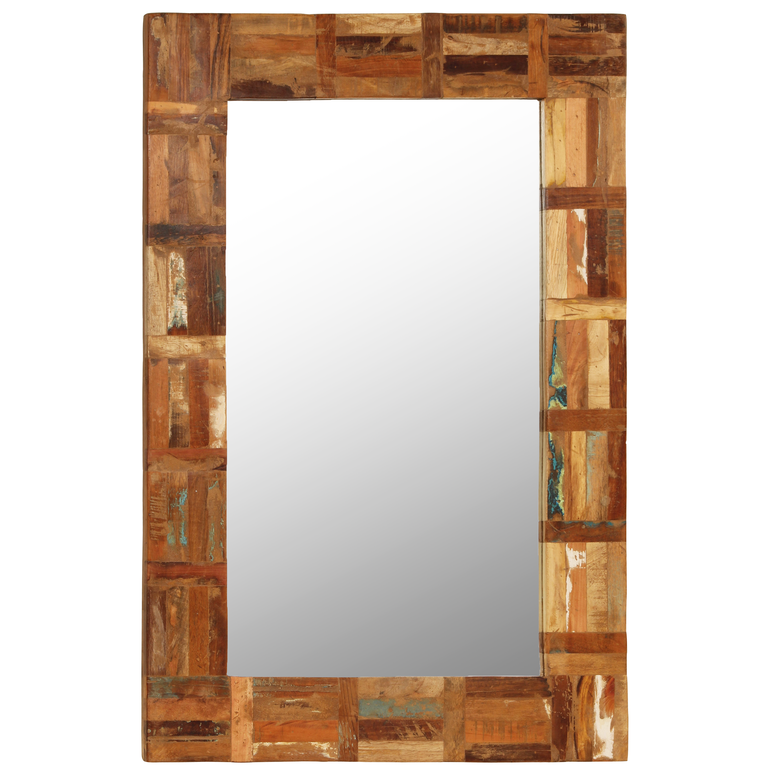 vidaXL Decorative Mirror Wall Mirror Bathroom Mirror Solid Reclaimed Wood-58