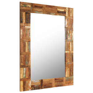 vidaXL Decorative Mirror Wall Mirror Bathroom Mirror Solid Reclaimed Wood-11