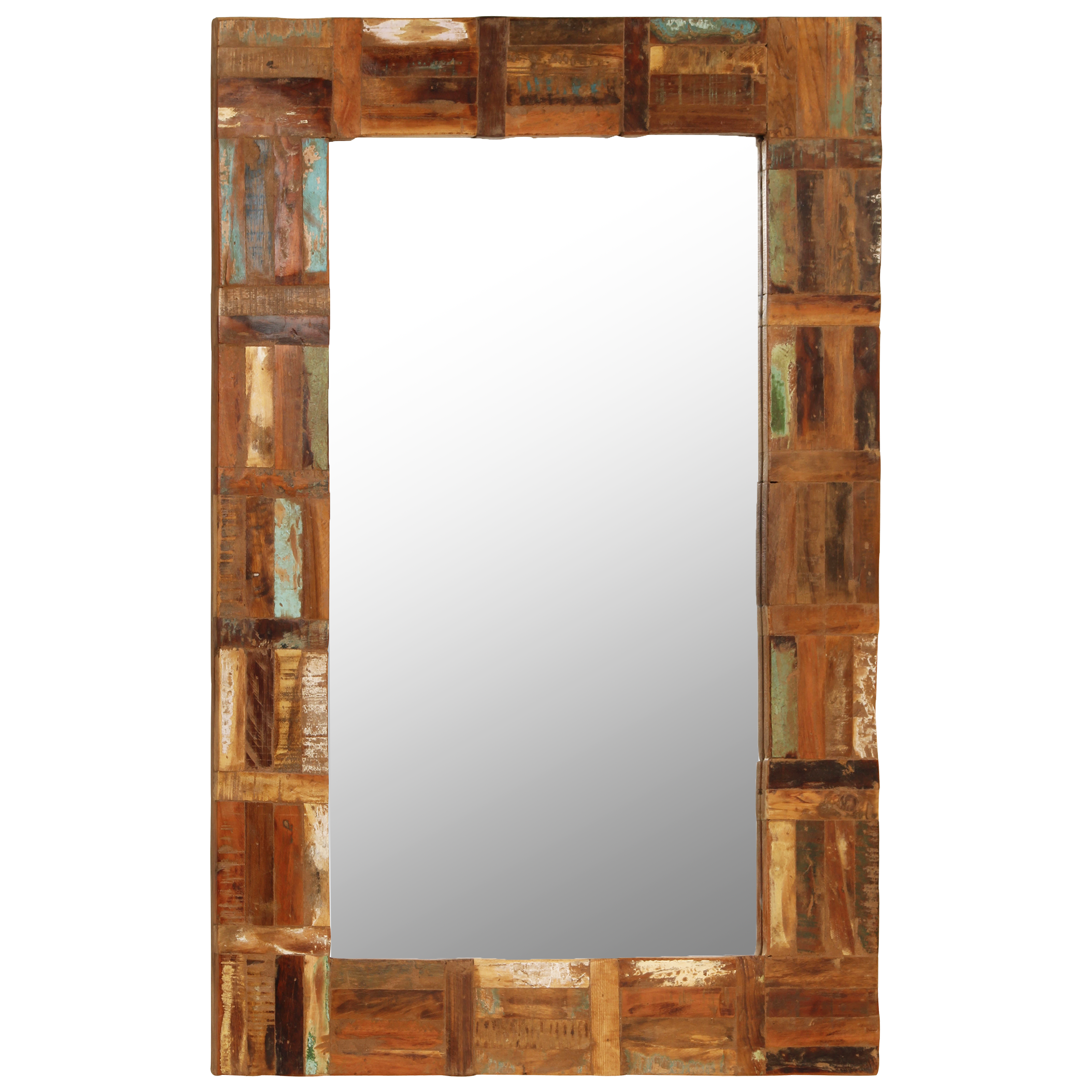 vidaXL Decorative Mirror Wall Mirror Bathroom Mirror Solid Reclaimed Wood-41