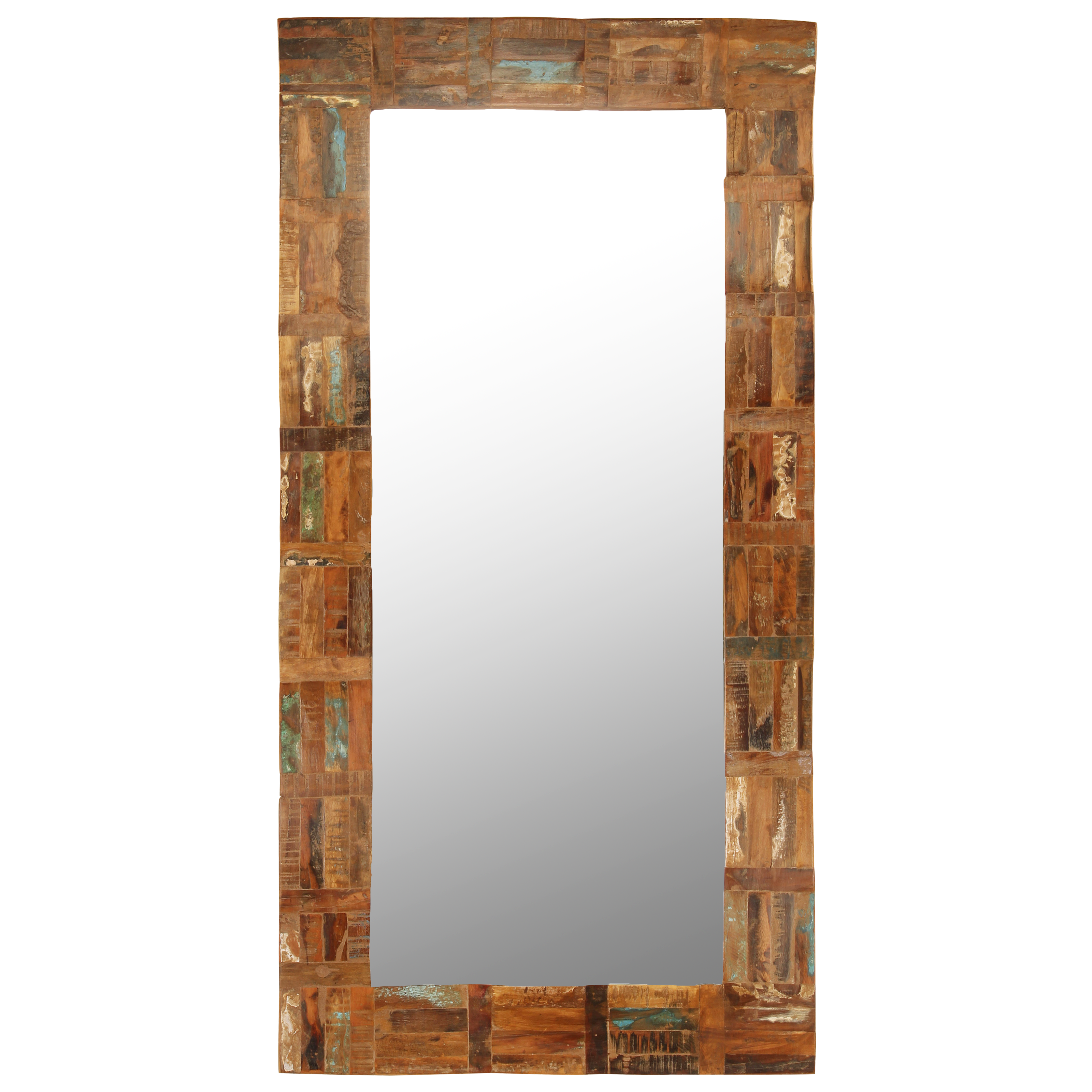 vidaXL Decorative Mirror Wall Mirror Bathroom Mirror Solid Reclaimed Wood-8
