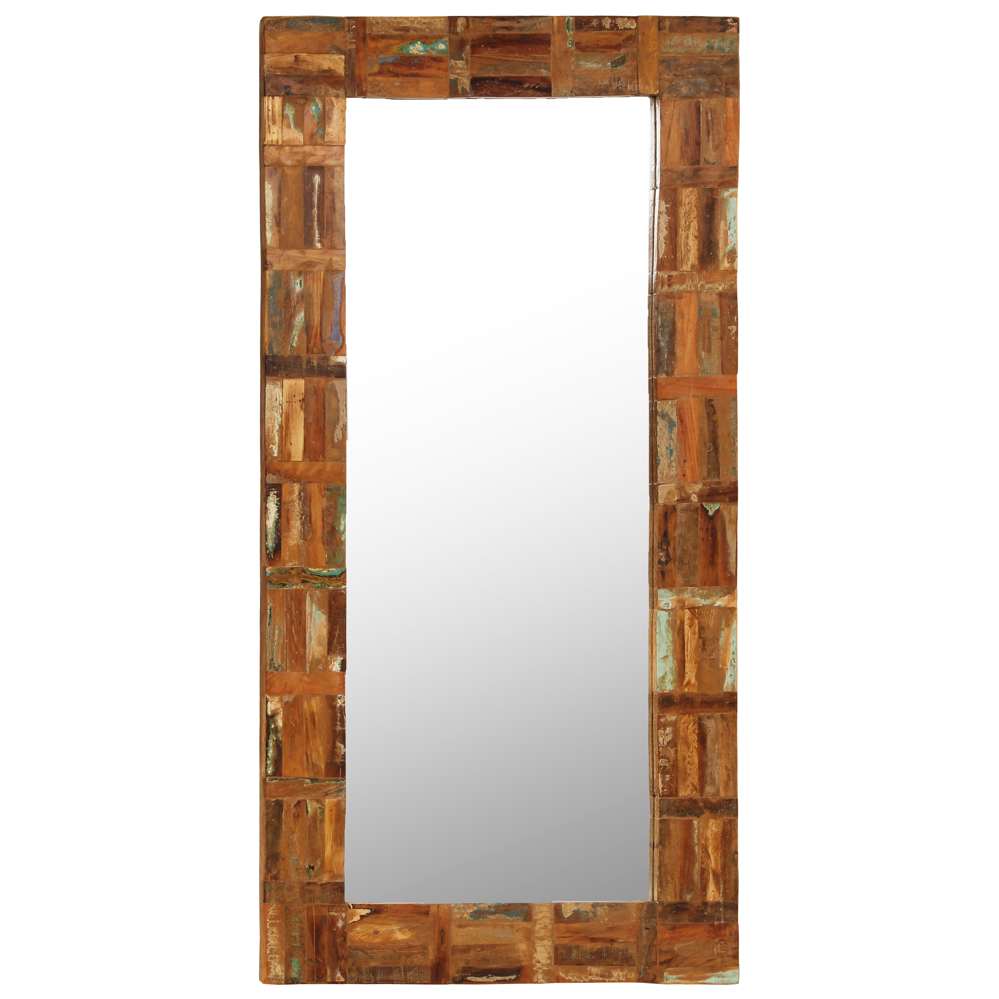 vidaXL Decorative Mirror Wall Mirror Bathroom Mirror Solid Reclaimed Wood-9