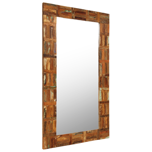 vidaXL Decorative Mirror Wall Mirror Bathroom Mirror Solid Reclaimed Wood-15