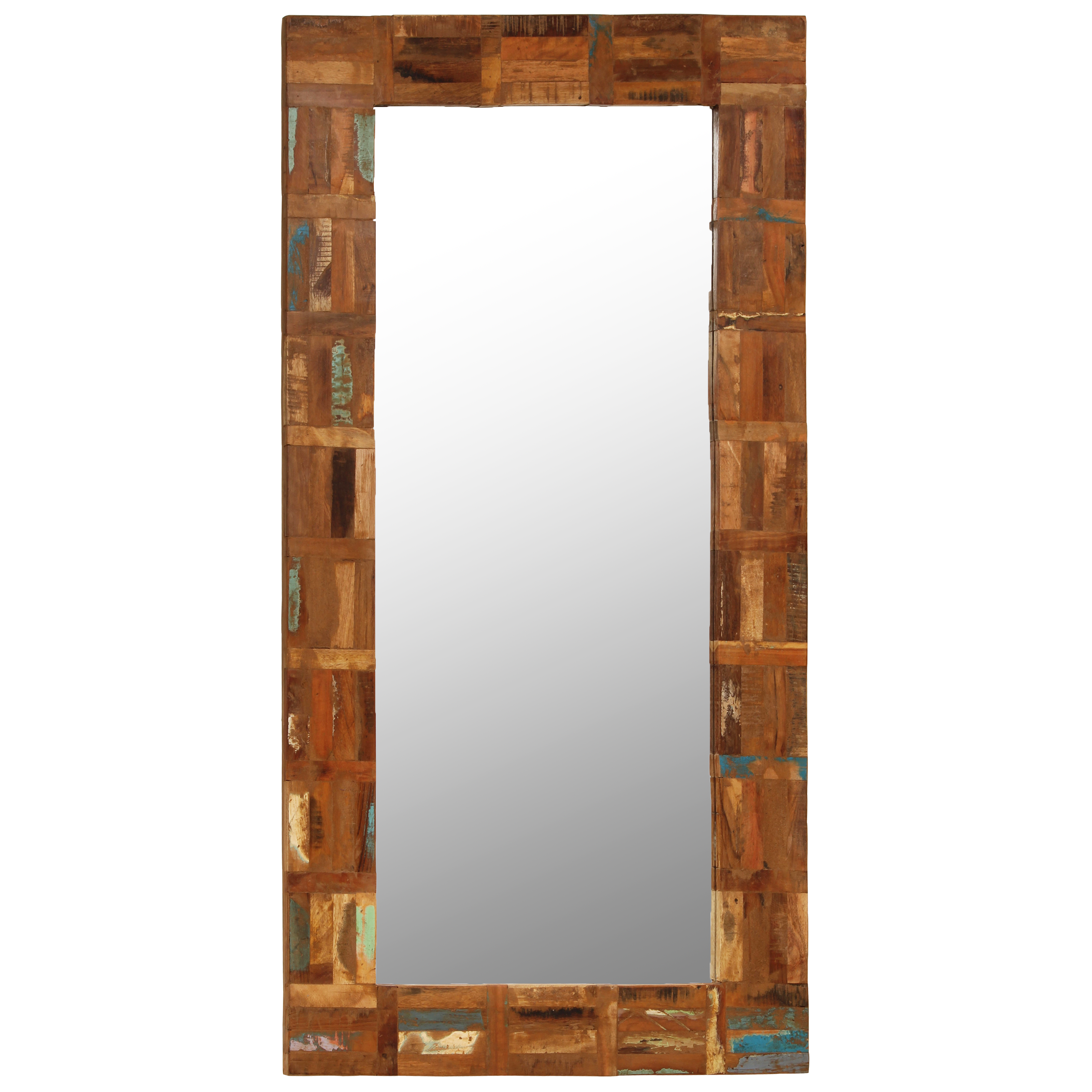 vidaXL Decorative Mirror Wall Mirror Bathroom Mirror Solid Reclaimed Wood-51