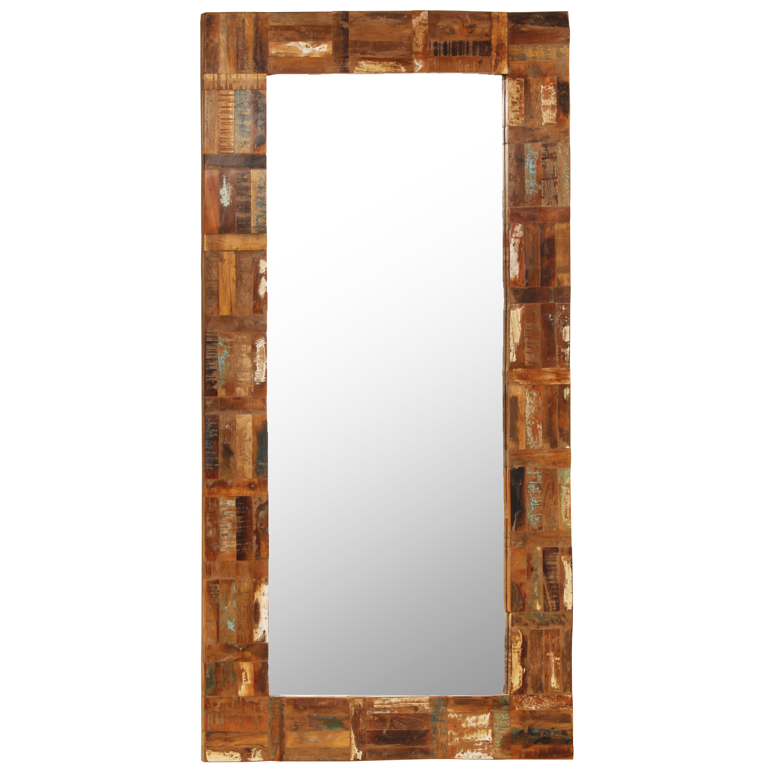 vidaXL Decorative Mirror Wall Mirror Bathroom Mirror Solid Reclaimed Wood-57