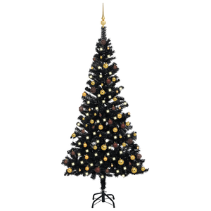 vidaXL Artificial Pre-lit Christmas Tree with Ball Set Party Decoration PVC-10