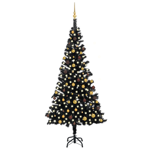vidaXL Artificial Pre-lit Christmas Tree with Ball Set Party Decoration PVC-70