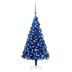 vidaXL Artificial Pre-lit Christmas Tree with Ball Set Party Decoration PVC-56