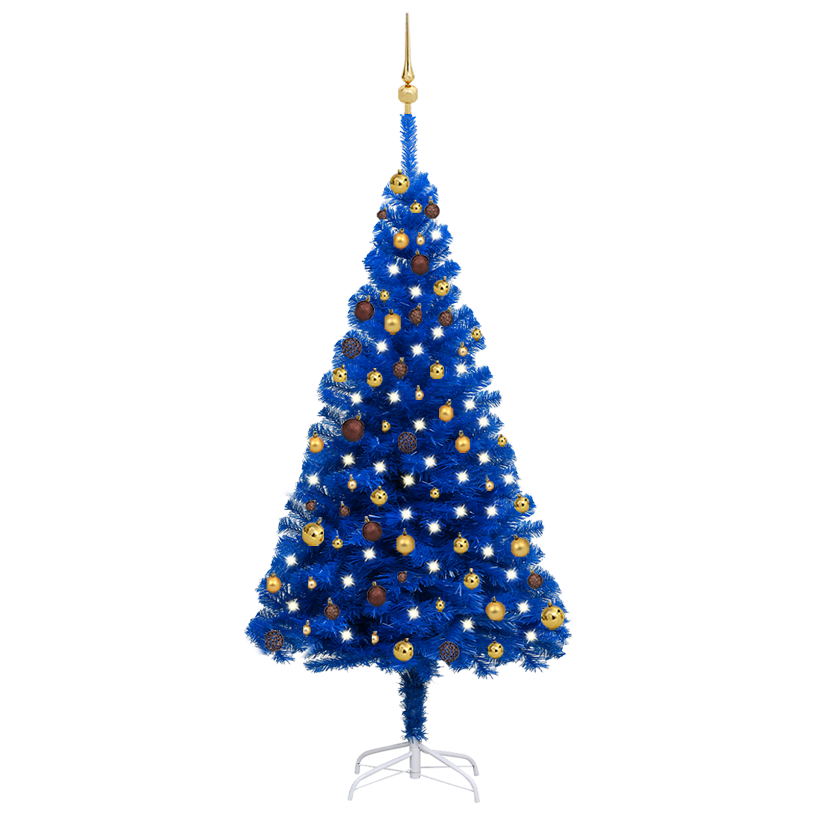 vidaXL Artificial Pre-lit Christmas Tree with Ball Set Party Decoration PVC-66