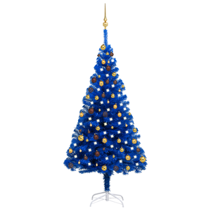 vidaXL Artificial Pre-lit Christmas Tree with Ball Set Party Decoration PVC-66