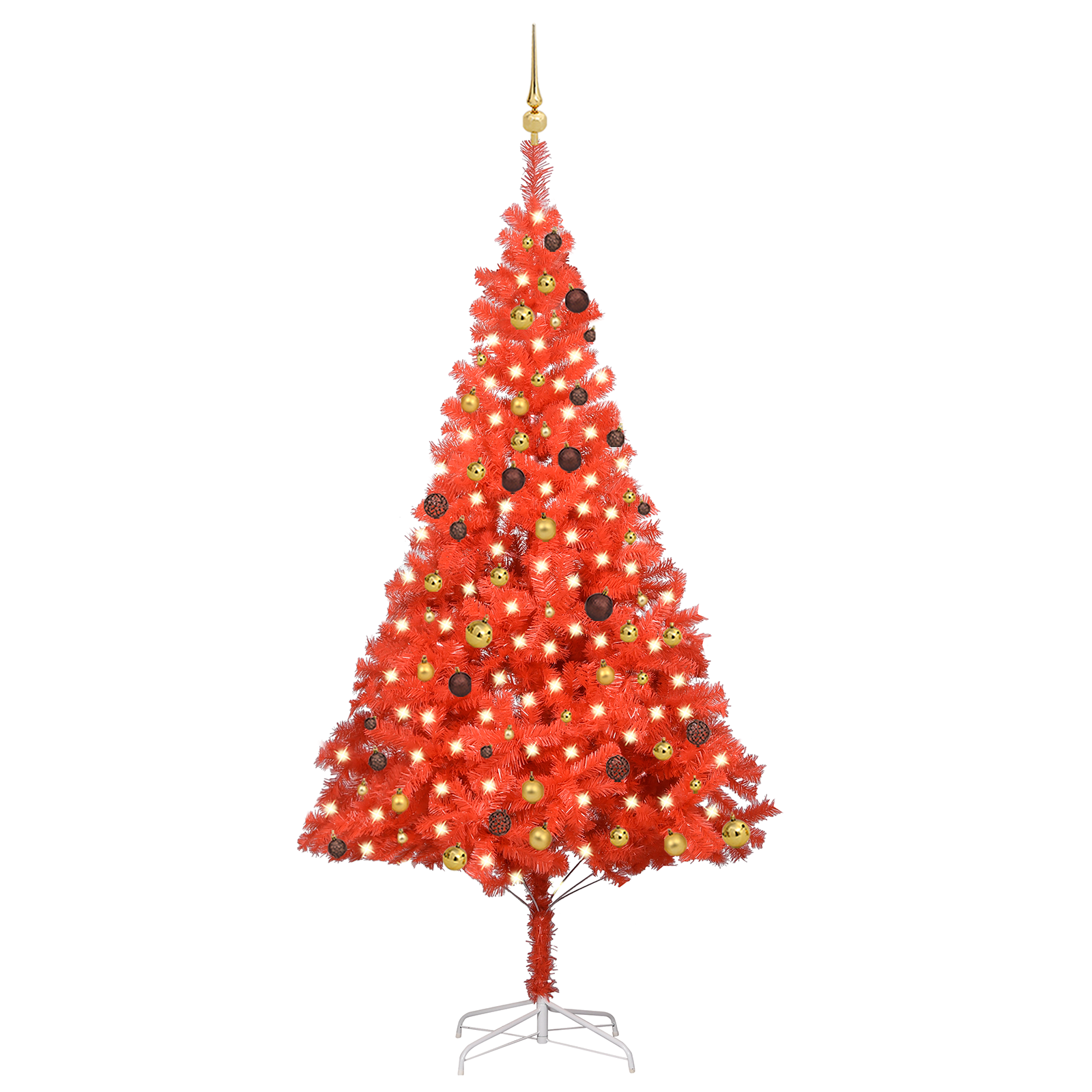 vidaXL Artificial Pre-lit Christmas Tree with Ball Set Party Decoration PVC-75