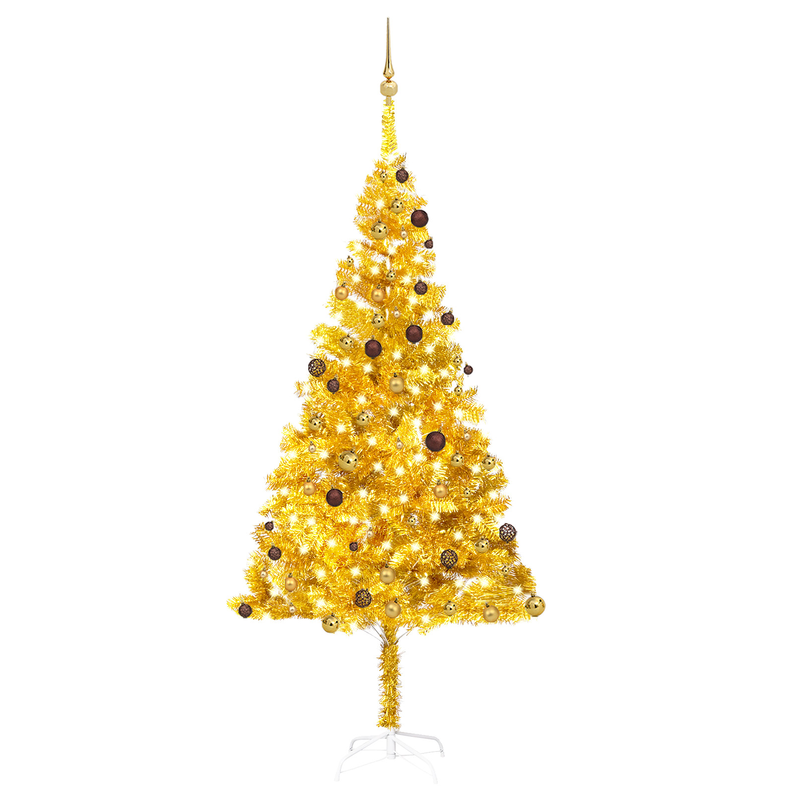 vidaXL Artificial Pre-lit Christmas Tree with Ball Set Party Decoration PVC-62