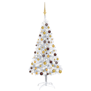 vidaXL Artificial Pre-lit Christmas Tree with Ball Set Party Decoration PVC-82