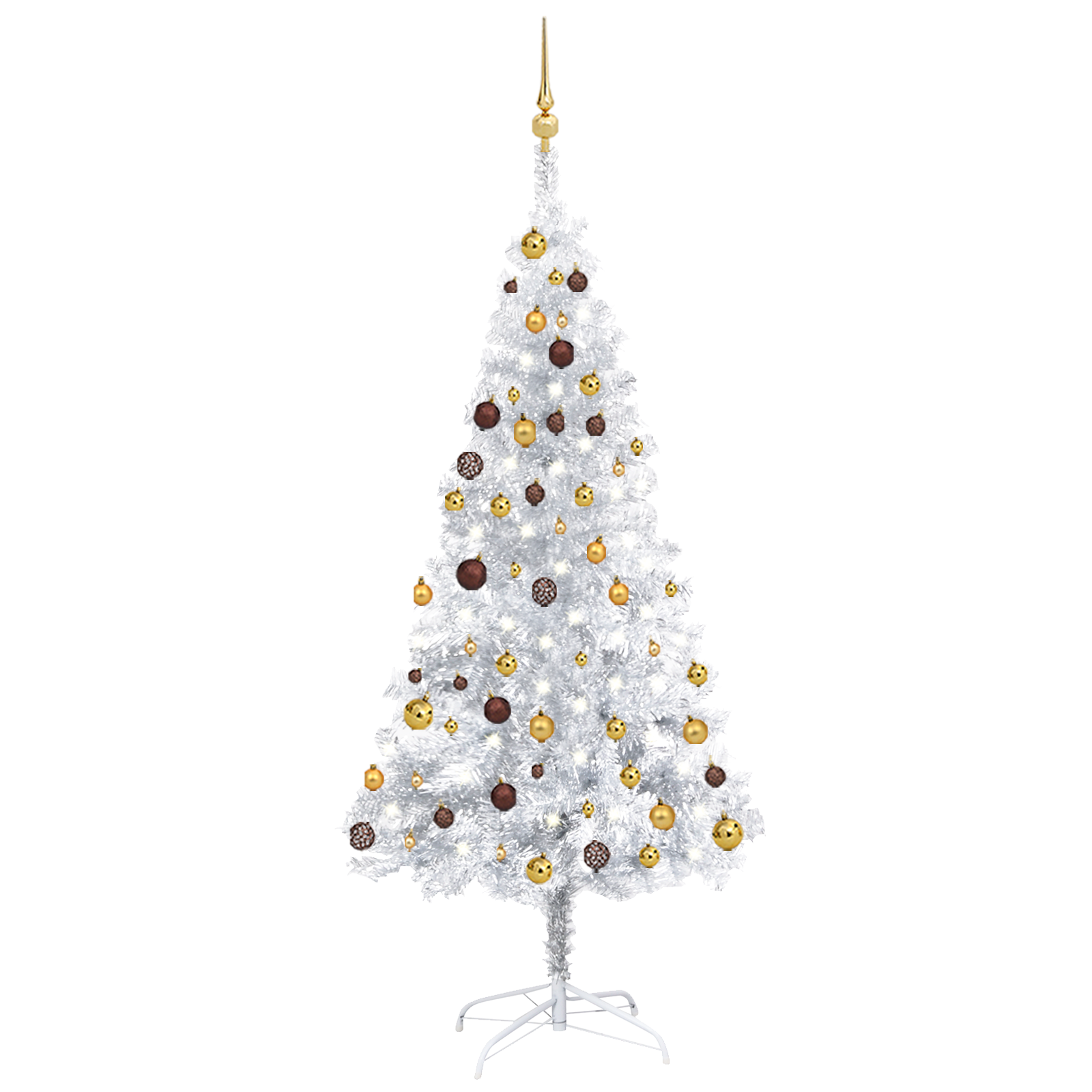 vidaXL Artificial Pre-lit Christmas Tree with Ball Set Party Decoration PVC-19