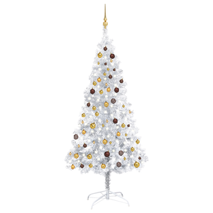 vidaXL Artificial Pre-lit Christmas Tree with Ball Set Party Decoration PVC-39