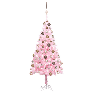 vidaXL Artificial Pre-lit Christmas Tree with Ball Set Party Decoration PVC-59