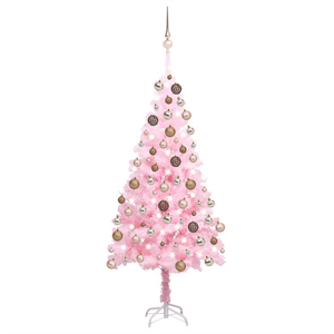 vidaXL Artificial Pre-lit Christmas Tree with Ball Set Party Decoration PVC-69