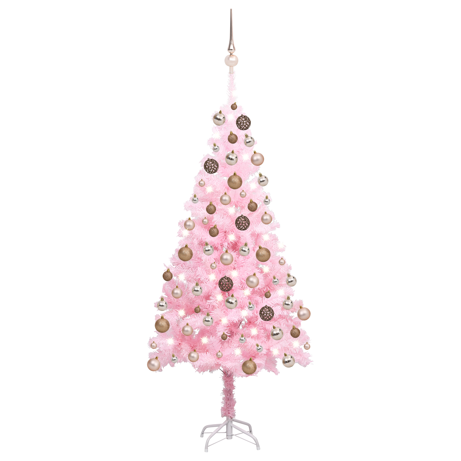 vidaXL Artificial Pre-lit Christmas Tree with Ball Set Party Decoration PVC-35