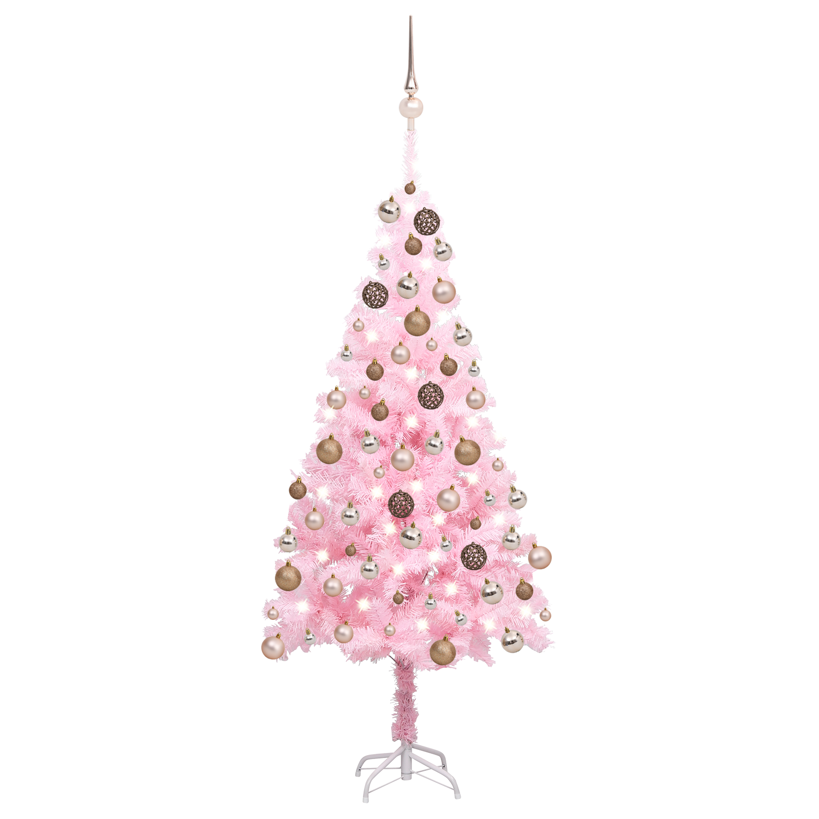 vidaXL Artificial Pre-lit Christmas Tree with Ball Set Party Decoration PVC-79