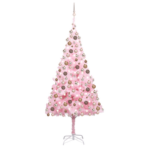 vidaXL Artificial Pre-lit Christmas Tree with Ball Set Party Decoration PVC-89