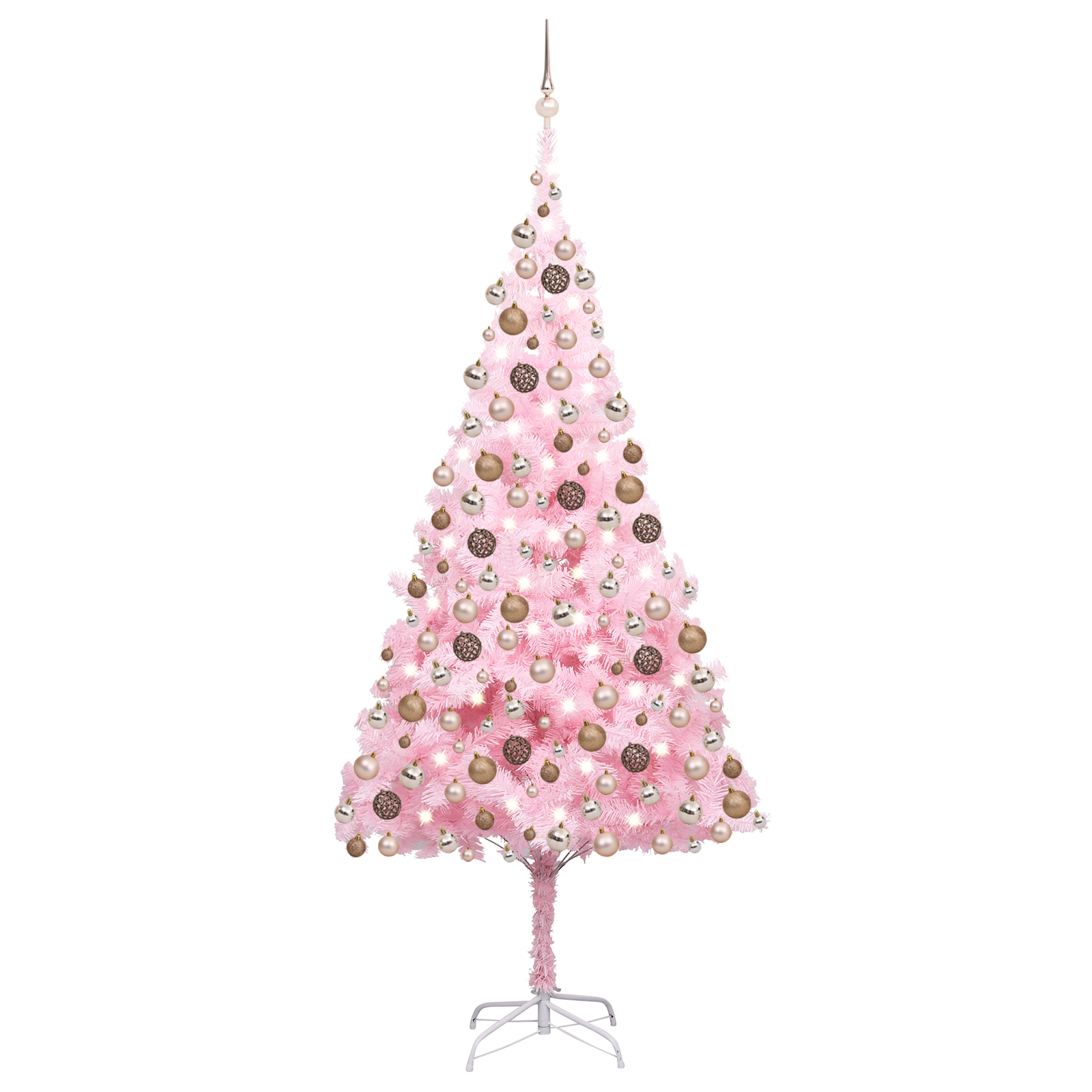 vidaXL Artificial Pre-lit Christmas Tree with Ball Set Party Decoration PVC-99