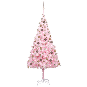 vidaXL Artificial Pre-lit Christmas Tree with Ball Set Party Decoration PVC-25