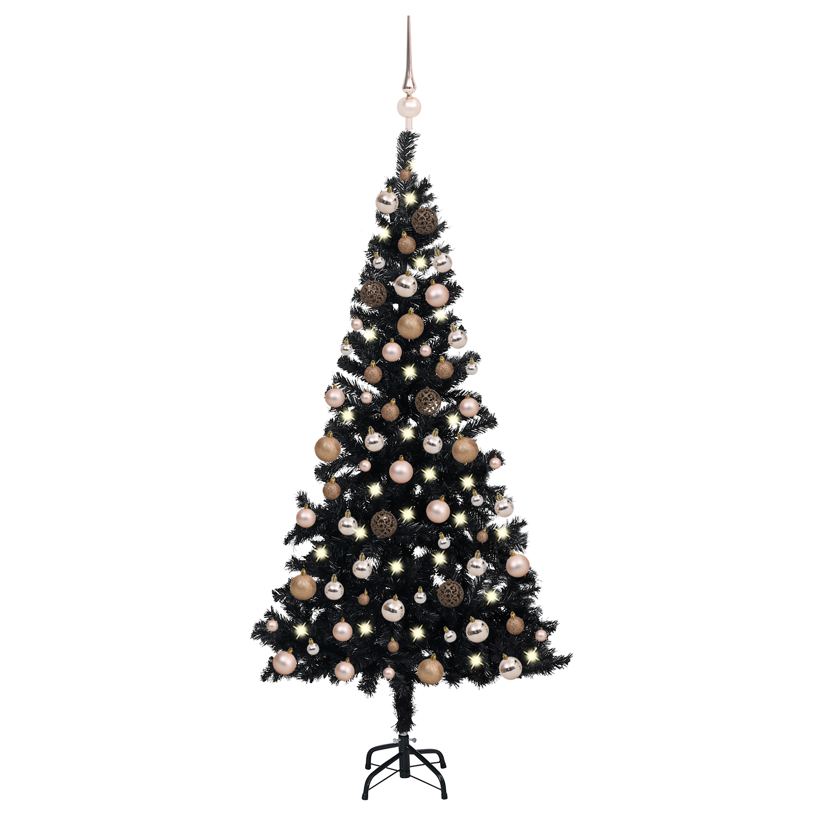 vidaXL Artificial Pre-lit Christmas Tree with Ball Set Party Decoration PVC-11