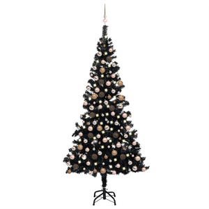 vidaXL Artificial Pre-lit Christmas Tree with Ball Set Party Decoration PVC-51