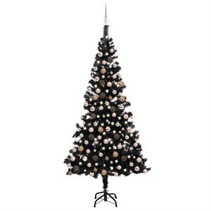 vidaXL Artificial Pre-lit Christmas Tree with Ball Set Party Decoration PVC-61