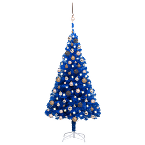 vidaXL Artificial Pre-lit Christmas Tree with Ball Set Party Decoration PVC-81