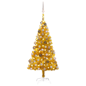 vidaXL Artificial Pre-lit Christmas Tree with Ball Set Party Decoration PVC-64