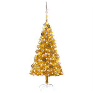 vidaXL Artificial Pre-lit Christmas Tree with Ball Set Party Decoration PVC-83