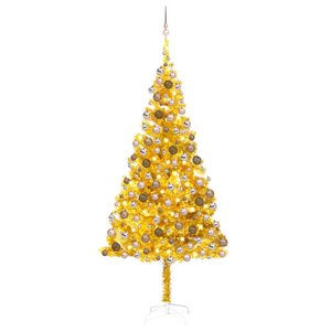 vidaXL Artificial Pre-lit Christmas Tree with Ball Set Party Decoration PVC-73