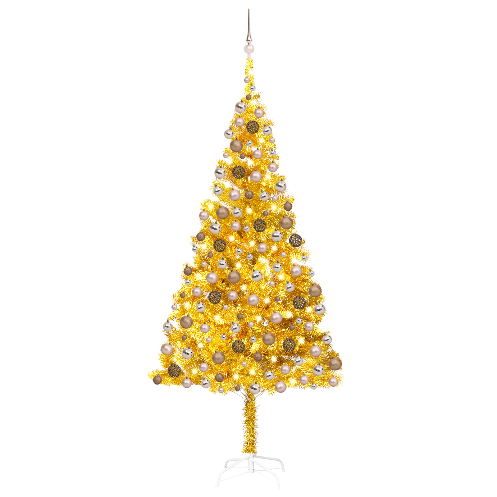 vidaXL Artificial Pre-lit Christmas Tree with Ball Set Party Decoration PVC-93