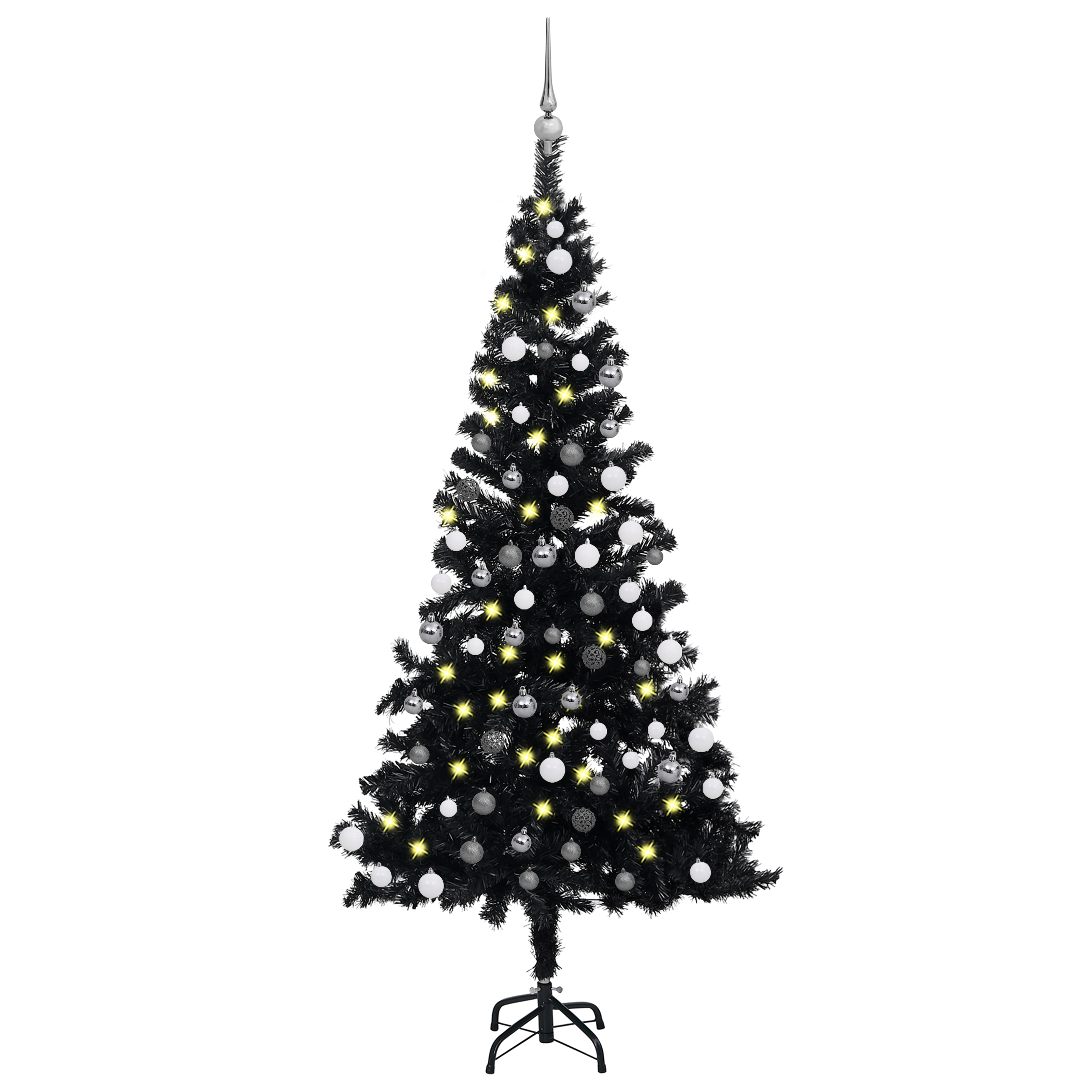 vidaXL Artificial Pre-lit Christmas Tree with Ball Set Party Decoration PVC-28