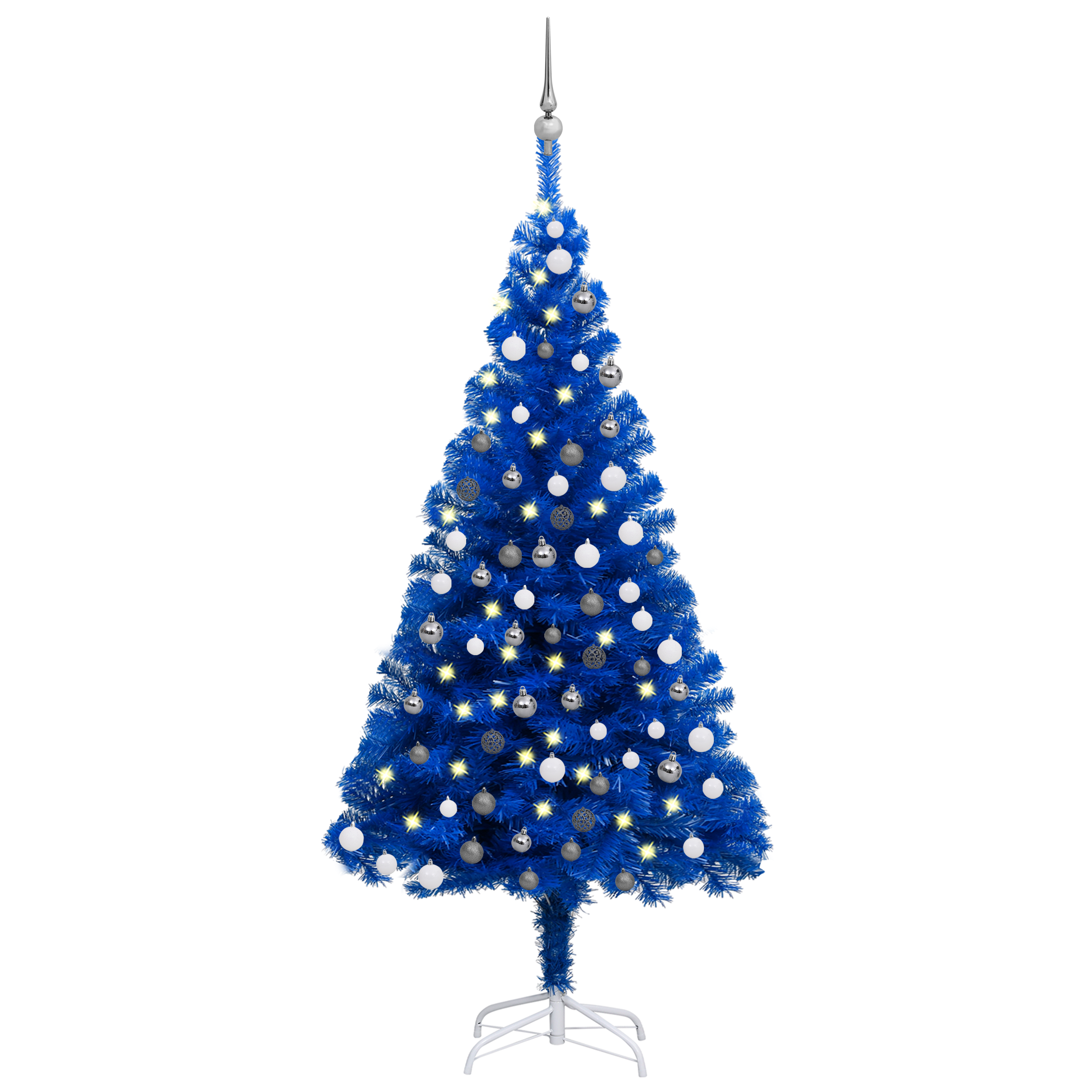 vidaXL Artificial Pre-lit Christmas Tree with Ball Set Party Decoration PVC-96