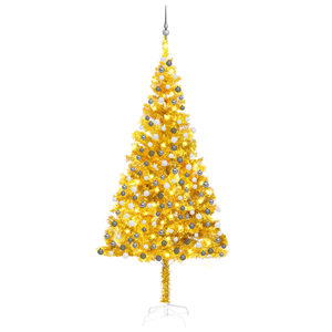vidaXL Artificial Pre-lit Christmas Tree with Ball Set Party Decoration PVC-88