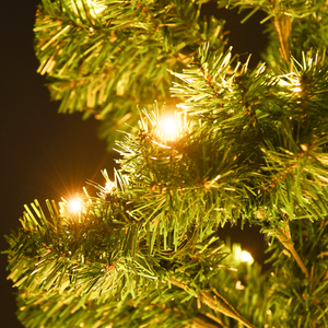vidaXL Christmas Tree Decor Swirl Artificial Xmas Tree with Pot and LEDs PVC-32