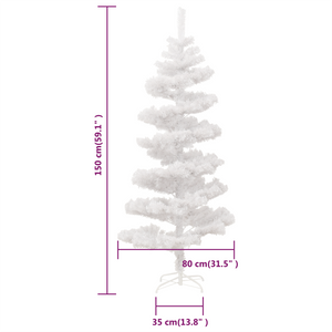 vidaXL Christmas Tree Decor Swirl Artificial Xmas Tree with Pot and LEDs PVC-51