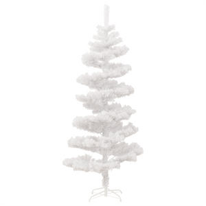vidaXL Christmas Tree Decor Swirl Artificial Xmas Tree with Pot and LEDs PVC-10