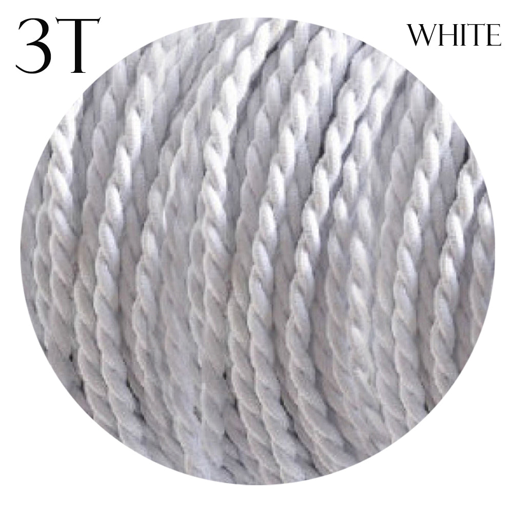Electrical Cable 3 Core Twised Flex Fabric White~2100-0