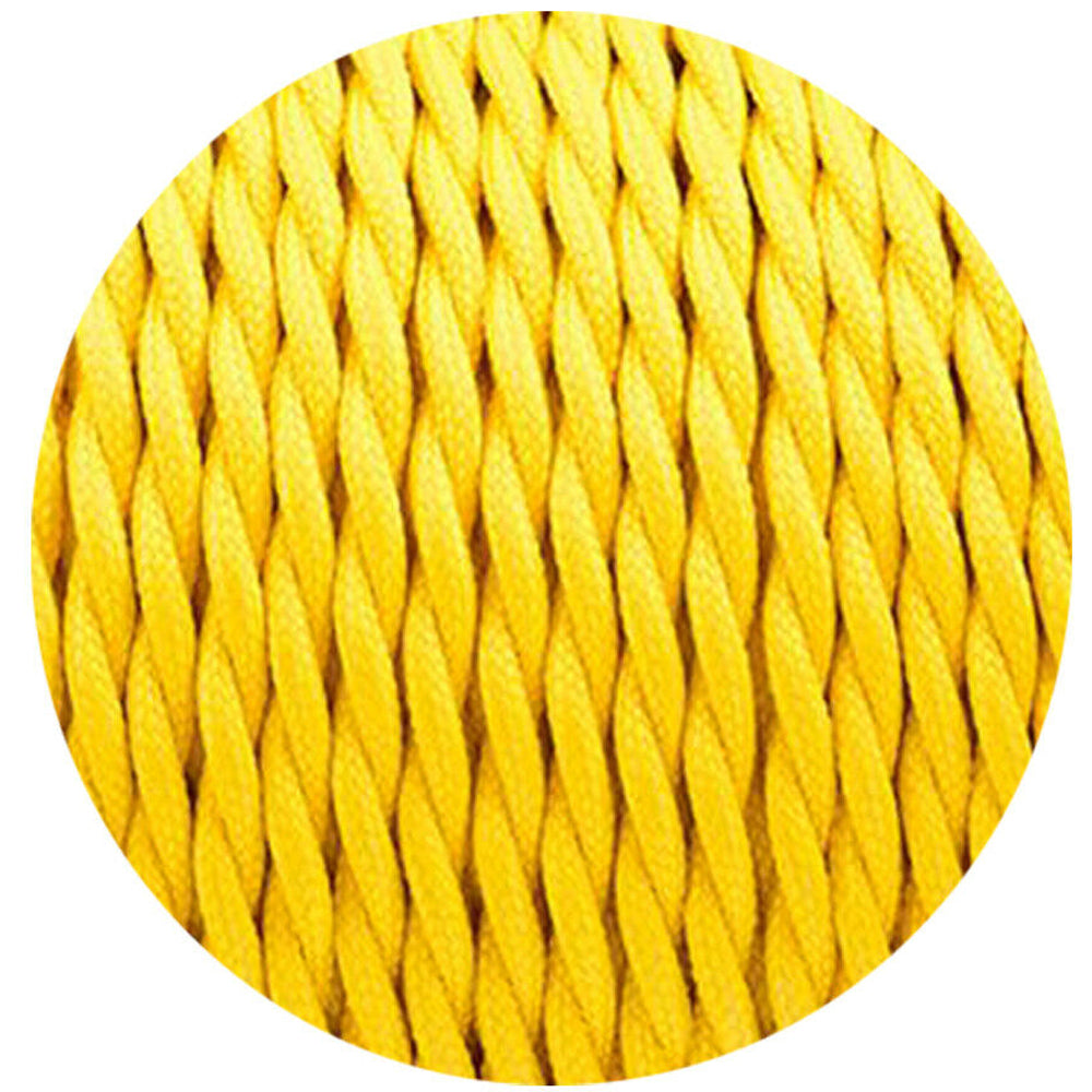 3 Core Electrical Twisted Fabric wire Yellow~2095-0