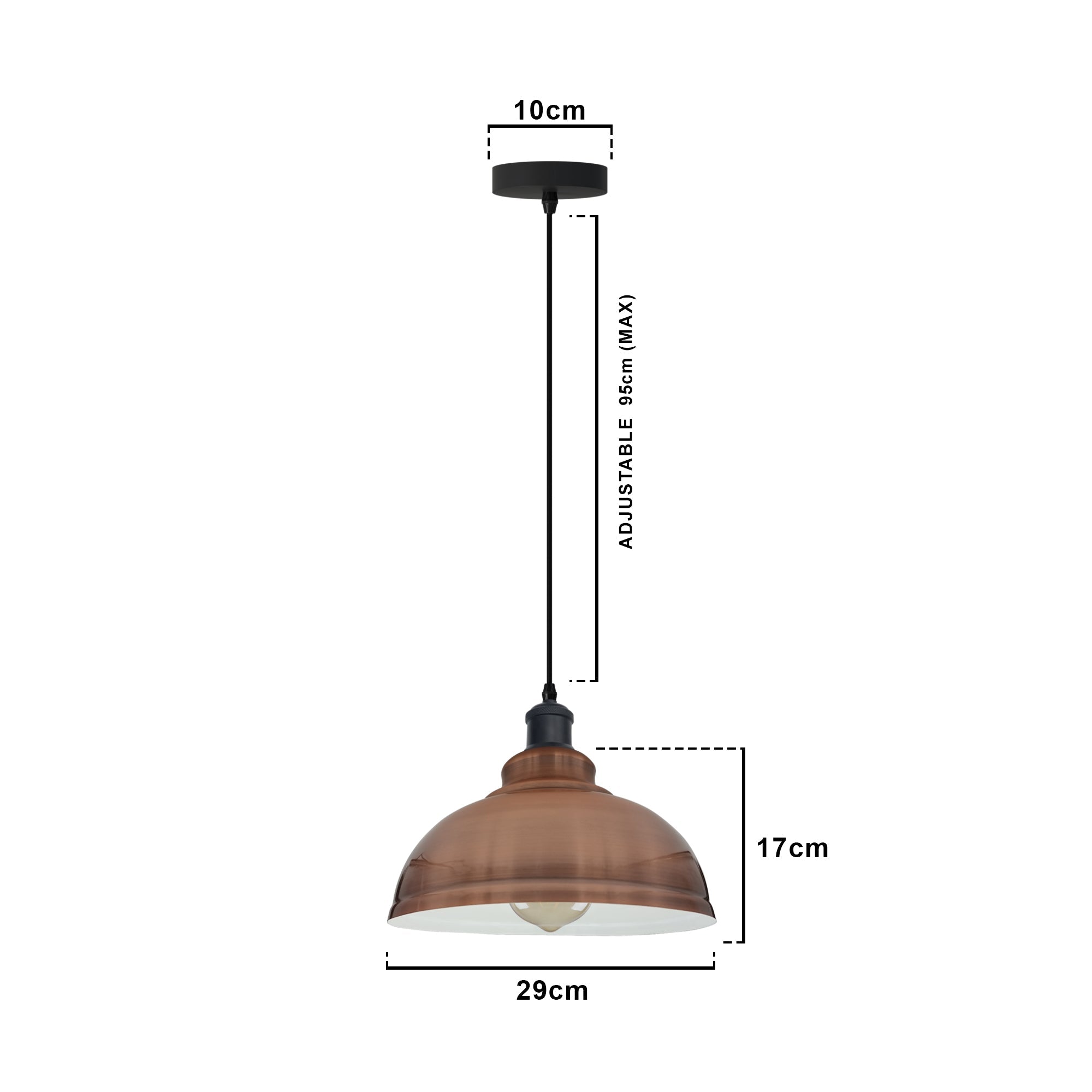 Vintage Ceiling Pendant Light  Loft Metal Lampshade Ceiling Lamp~1784-1