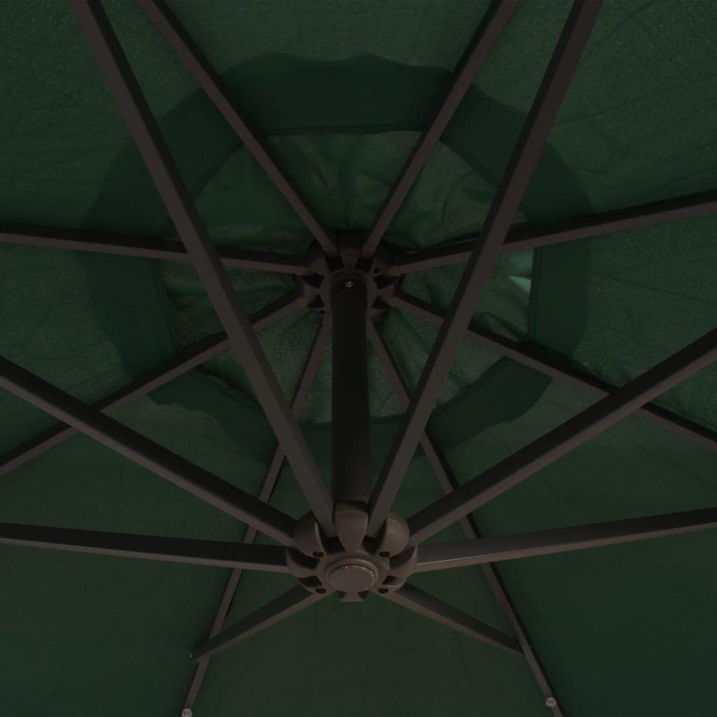 vidaXL Cantilever Umbrella Parasol with Solar LEDs Patio Umbrella Sunshade-34